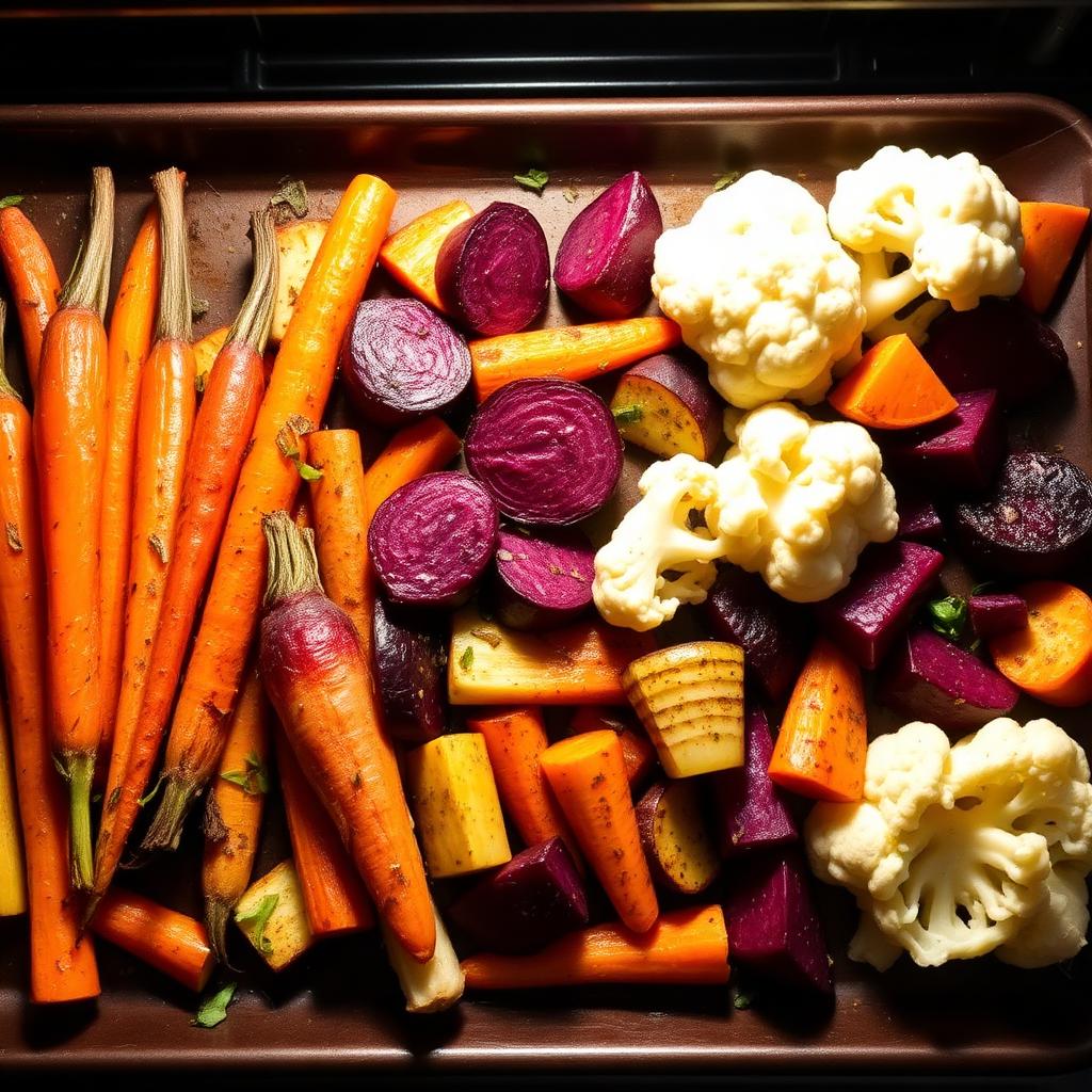 Roasted Rainbow Vegetables